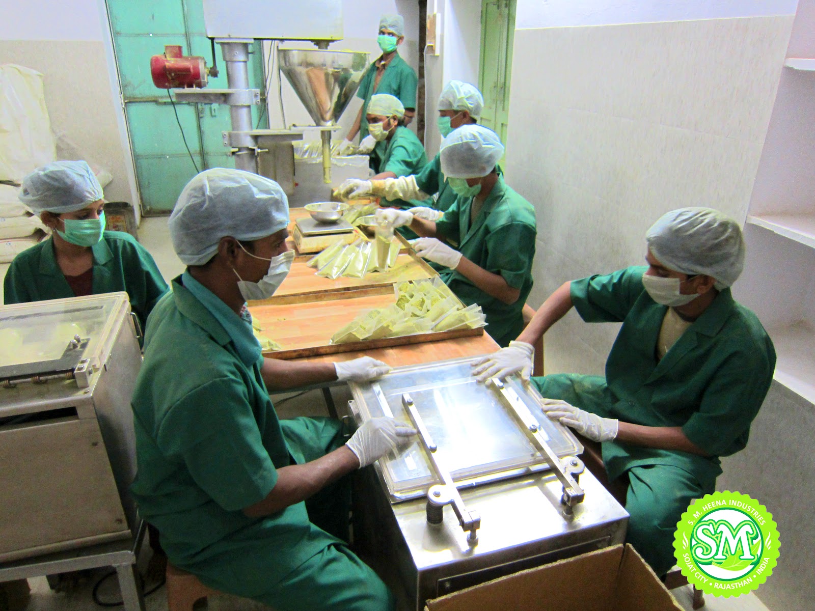 S. M. Heena Industries Packaging of henna powder and other herbs in