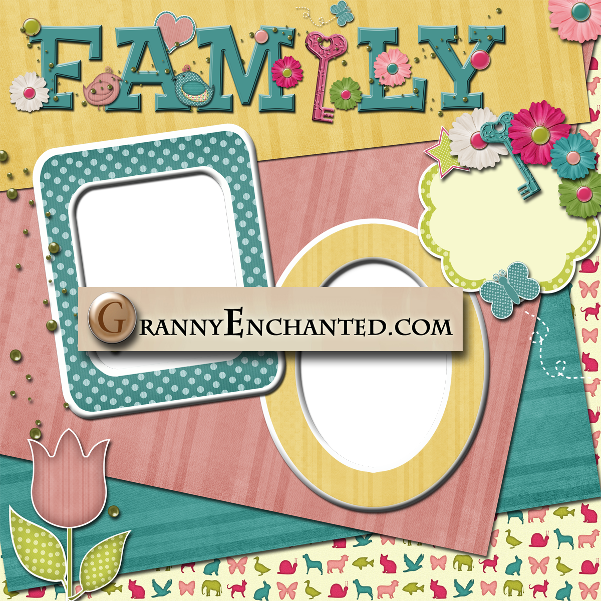 Granny Enchanted's Digital Scrapbook Library Gran's Whimsy Freebie