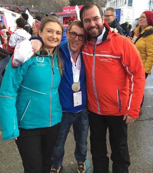 Hereditary Grand Duke Guillaume and Hereditary Grand Duchess Stéphanie in Schladming for Special Olympics World Winter Games 2017