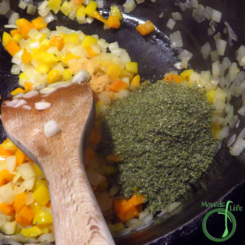 Morsels of Life - Tex-Mex Quinoa Step 4 - Add in cilantro.