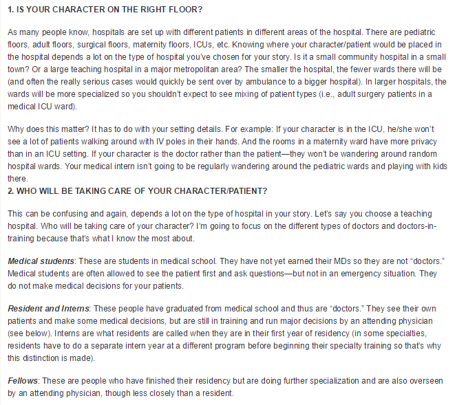 Short story hospital scene image