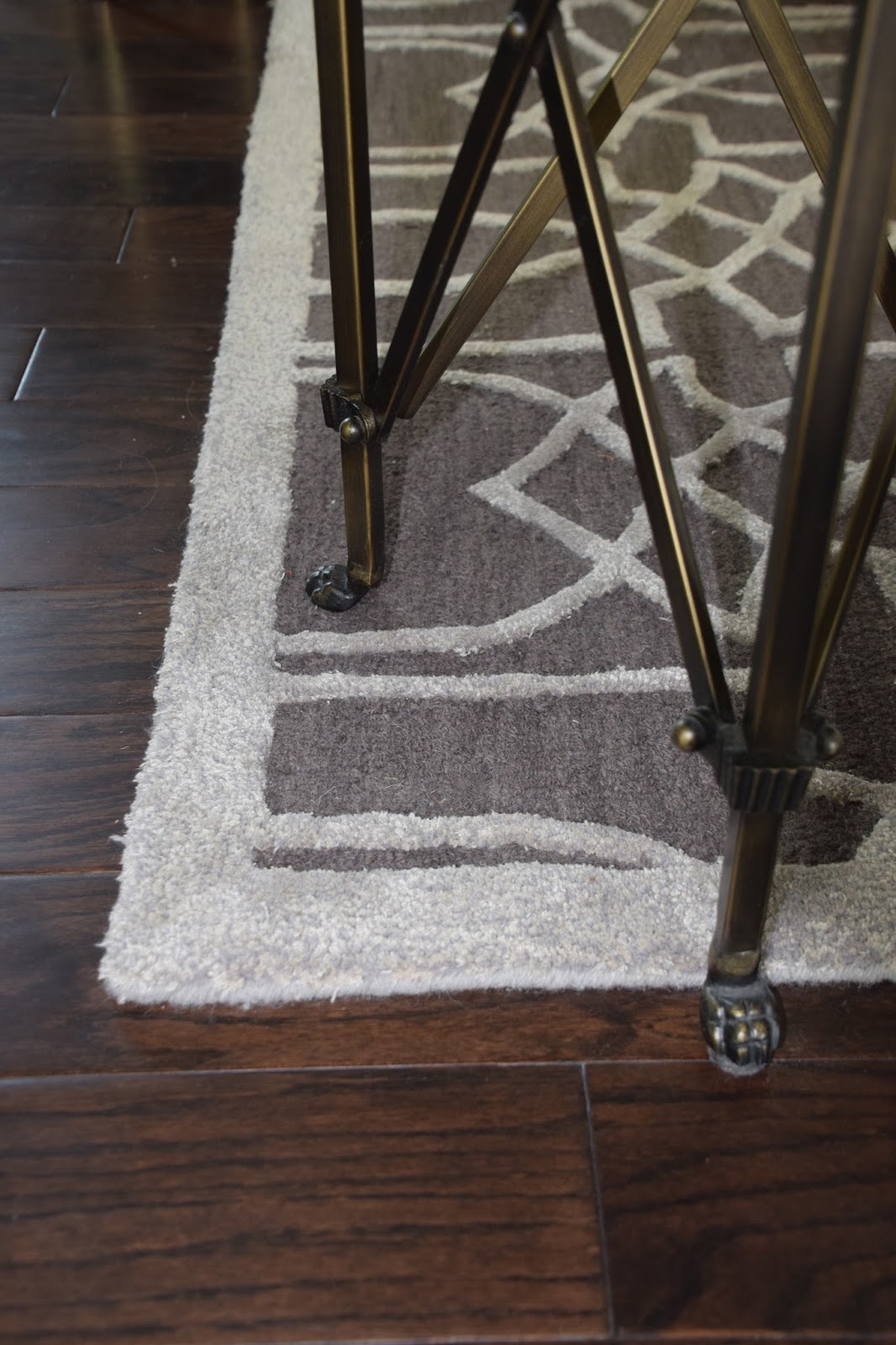 Our Hobby House How to Level Furniture Overlapping a Rug