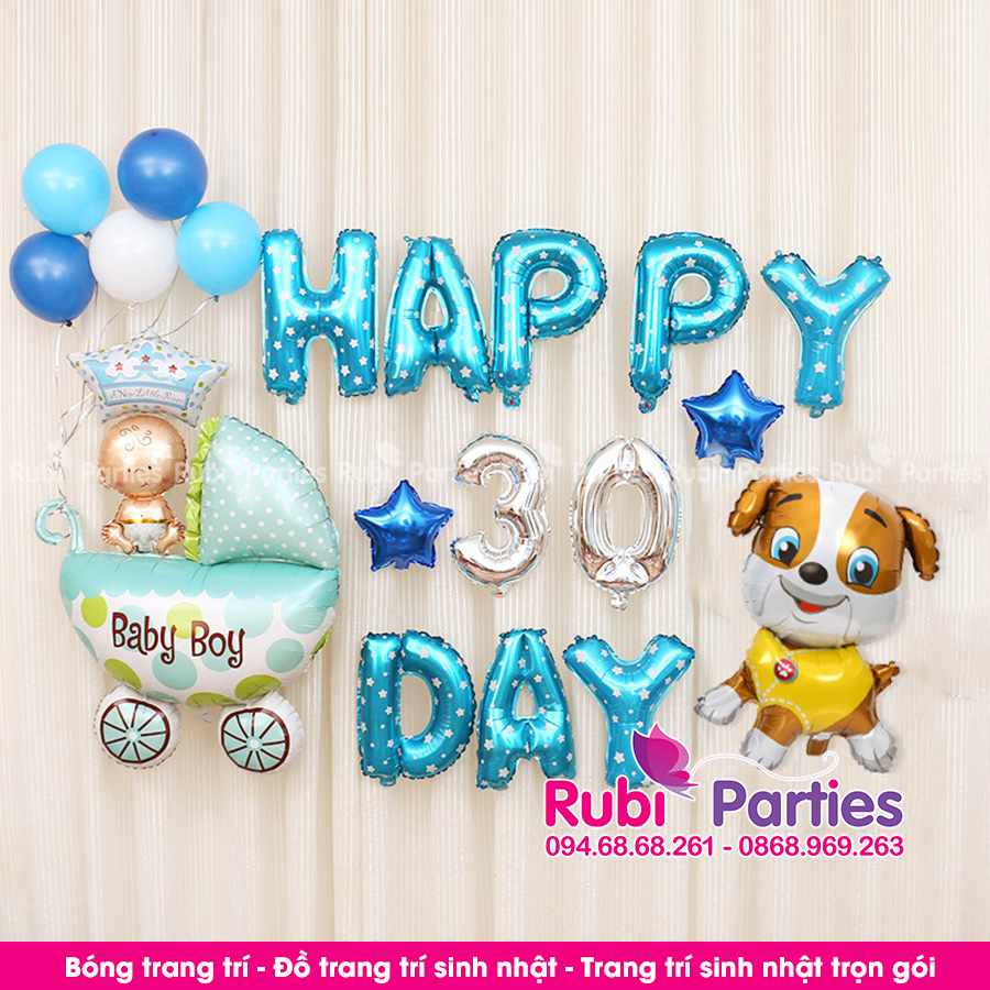 Bóng trang trí đầy tháng cho bé ở Mỹ Đình 2 Bong trang tri day thang cho be o My Dinh 2