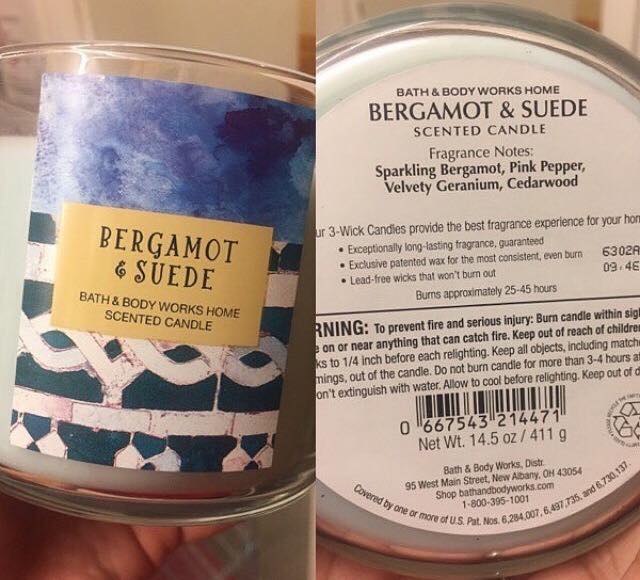Bath & Body Works 3-Wick Scented Candle Fragrance BLUE OCEAN WAVES