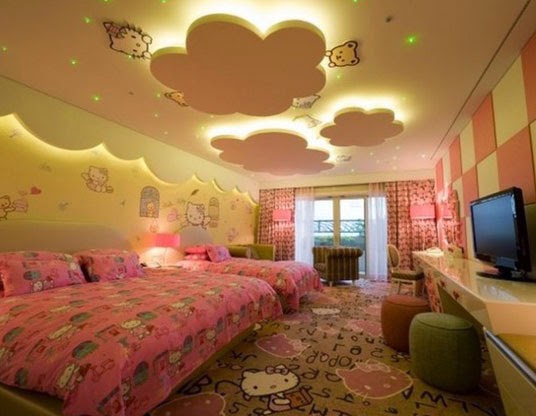 Interior Kamar Dengan Dekorasi  Corak Hello  Kitty  JASA 