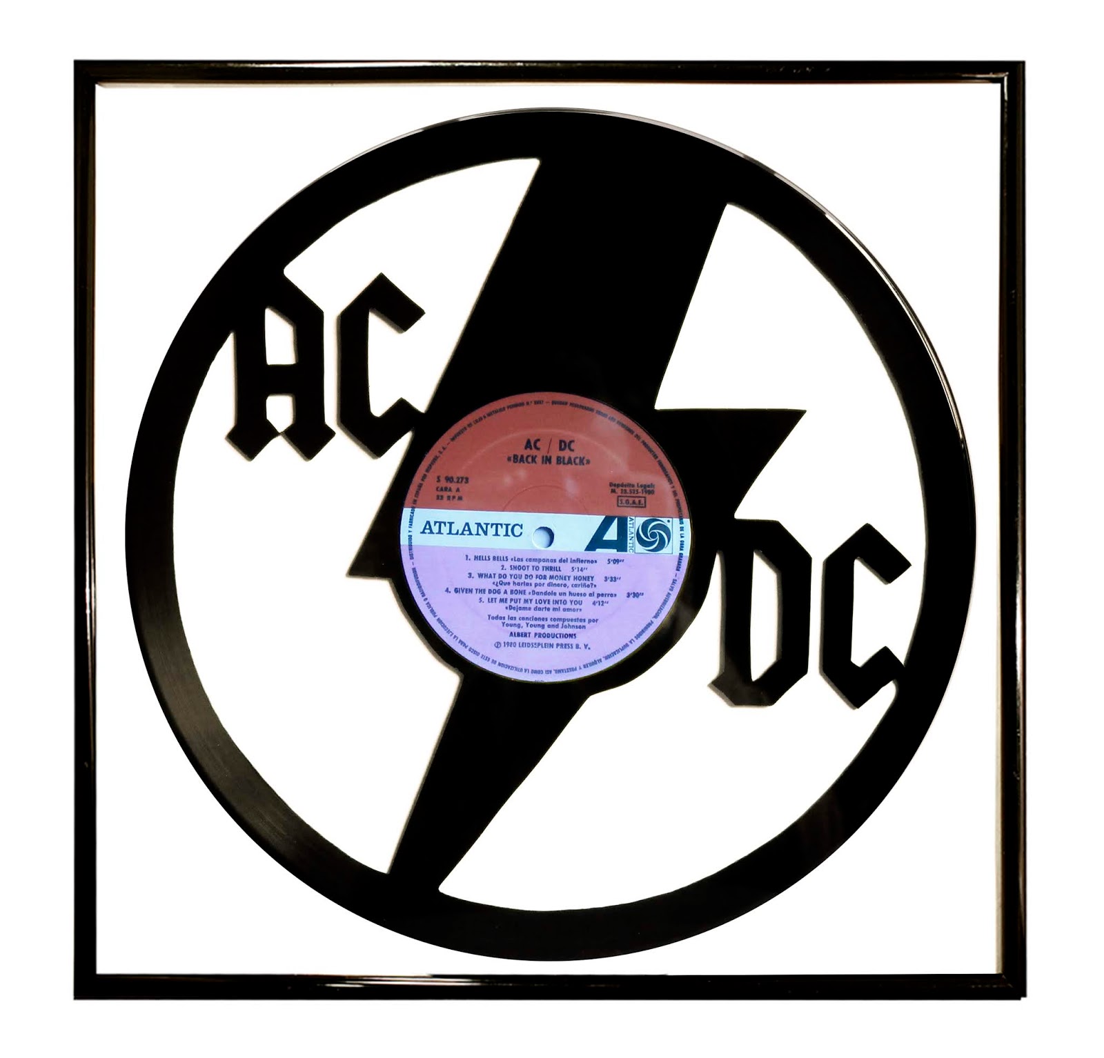 AC/DC Black & Black on Vinyl Portrait | Festival Trade online record shop