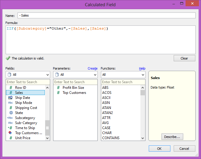 Tableau Tip Sorting an "Other" dimension member at the end of a list