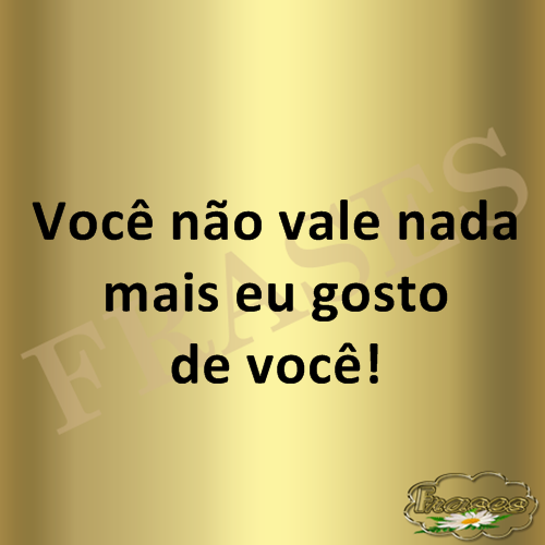 FRASES MARAVILHOSAS Você Não Vale Nada mas eu gosto de Você!