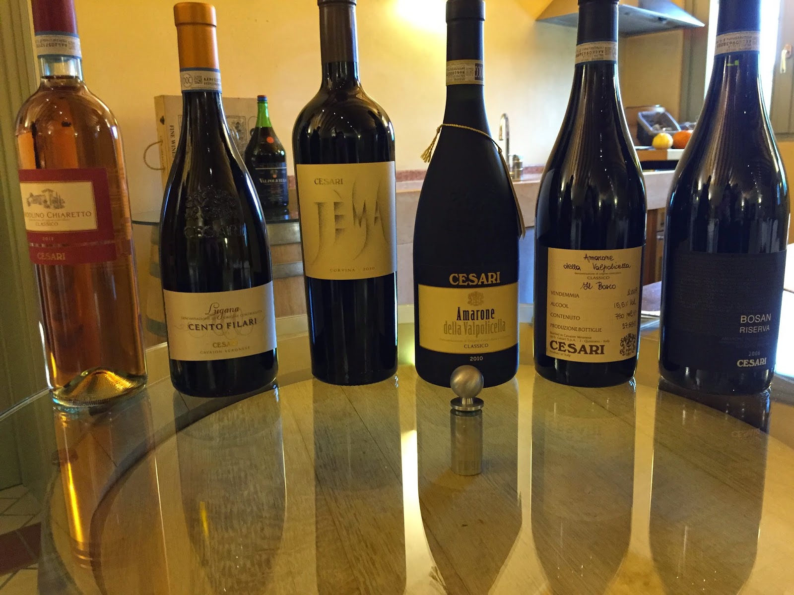 Wines of Cesari winery in Valpolicella