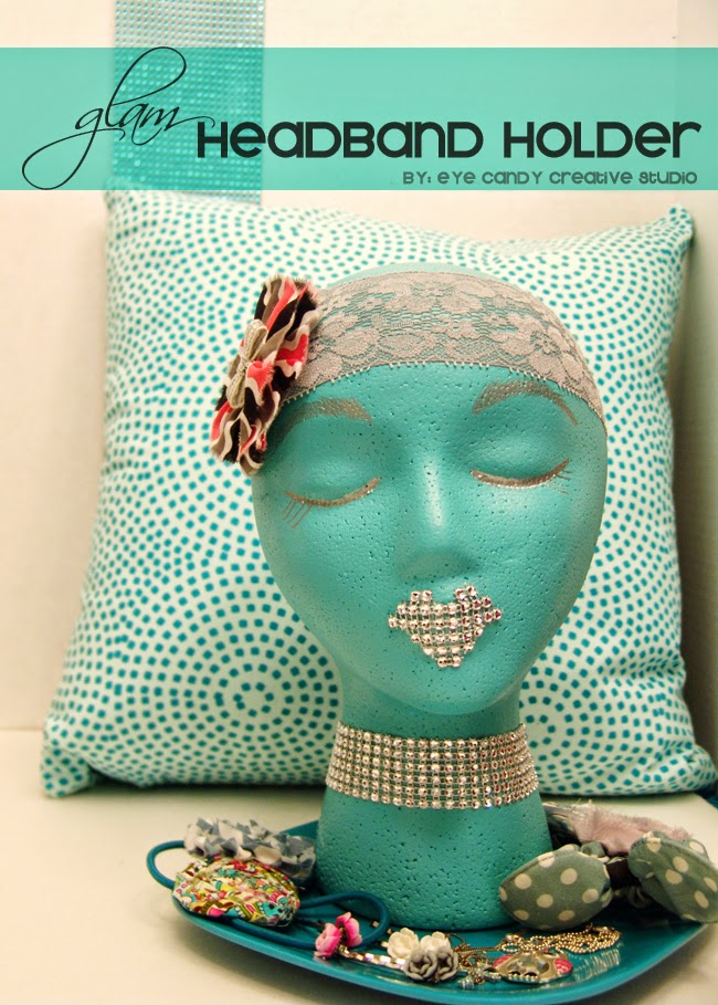 glam headband, headband holder, crafting with floracraft, tween room decor