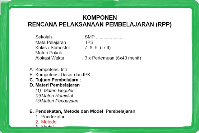 Susunan perangkat pembelajaran k13 smp