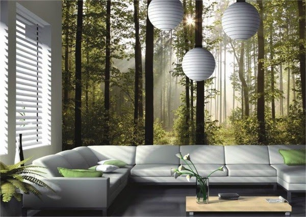 Wallpaper with forest motifs make this possible at home!