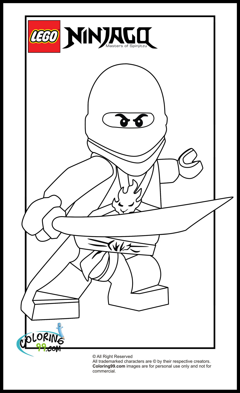 LEGO Ninjago Kai Coloring Pages Minister Coloring LEGO Ninjago Kai Coloring Pages Minister Coloring
