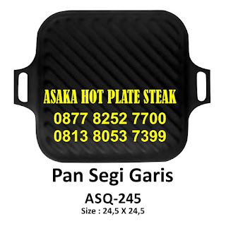 Hot Plate Pan Segi Garis ASQ - 245, ASQ - 245 Pan Segi Garis Ukuran 24.5 x 24.5 cm.Hot Plate Pan Segi Garis ASQ - 245 ,jual hotplate persegi,hotplate asaka