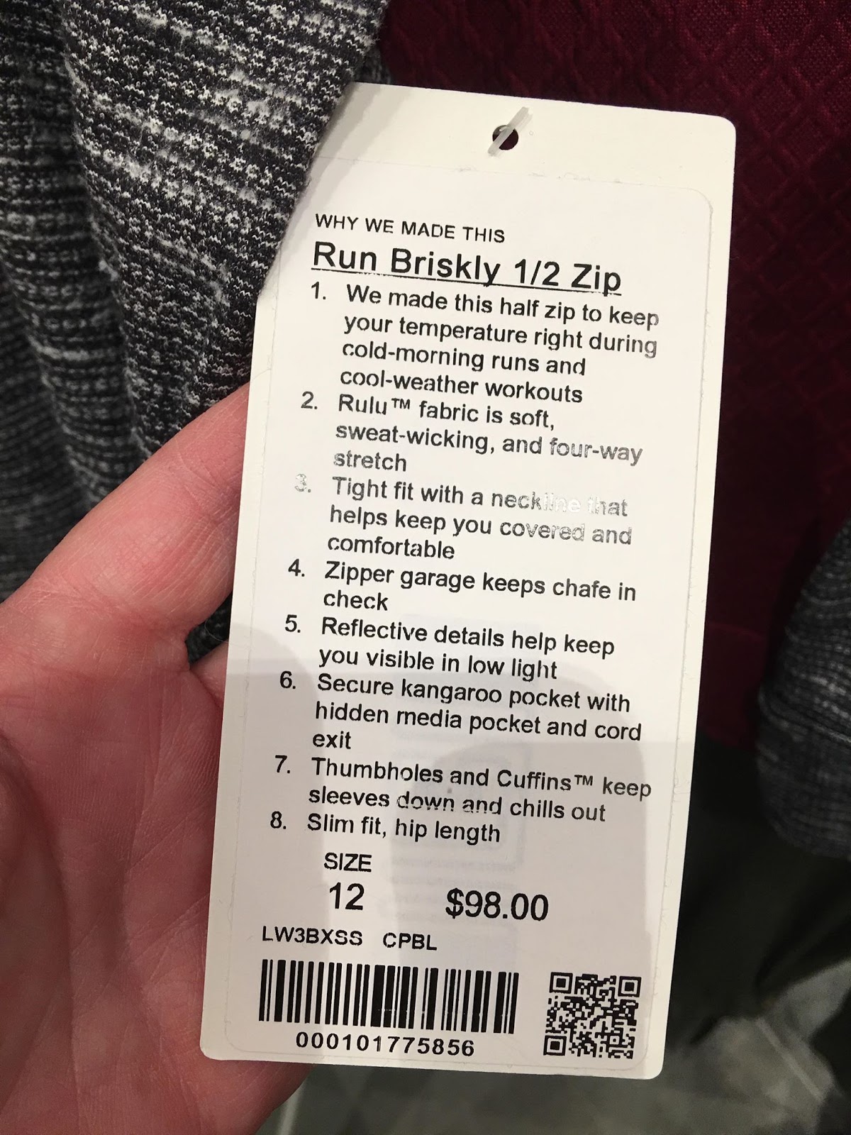 brisk running half zip