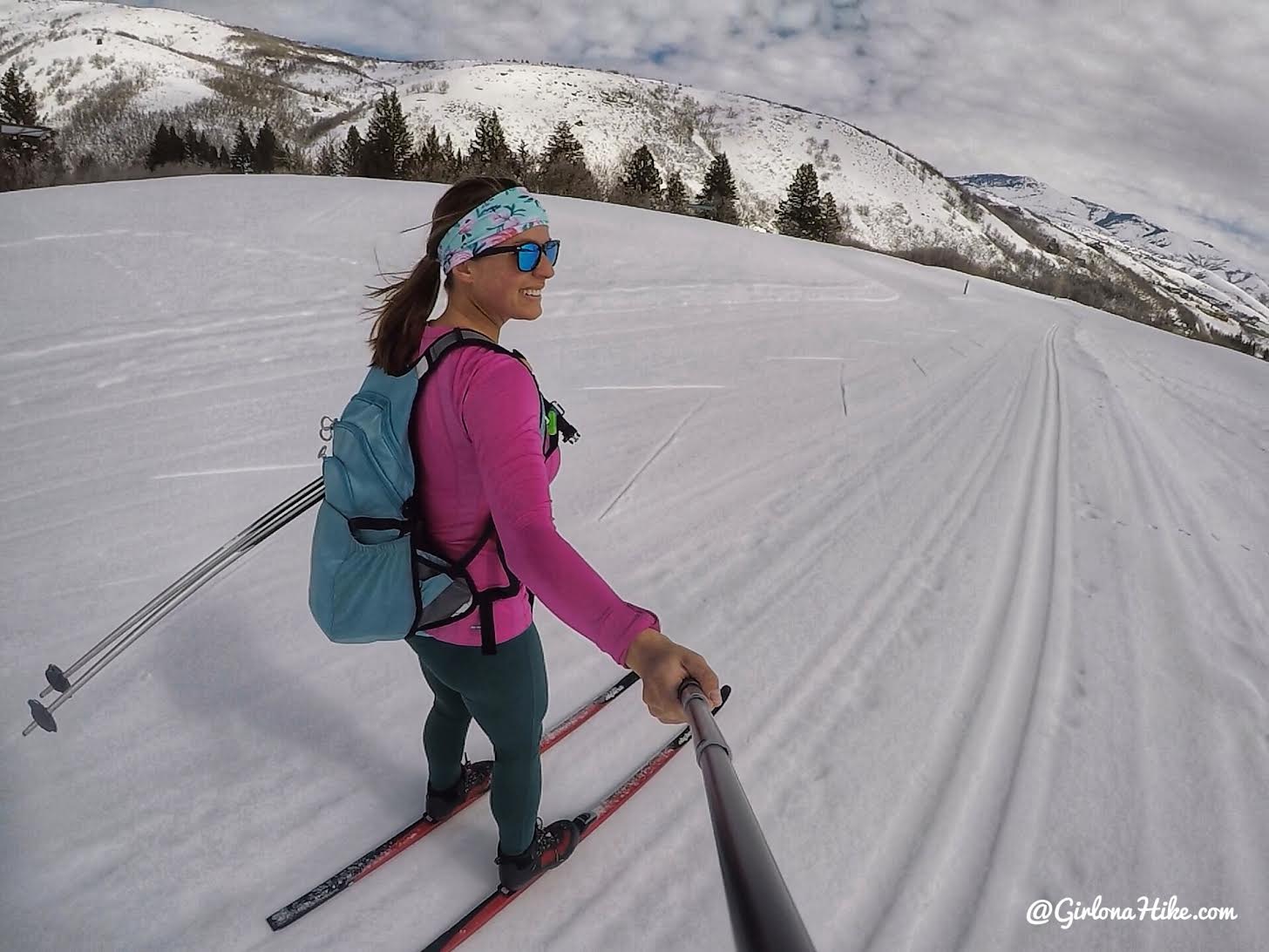 Cross Country Skiing at Ogden Nordic Girl on a Hike
