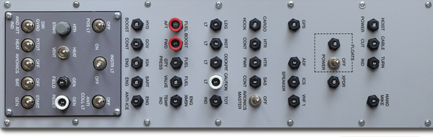OE-XAM: BELL 206 OVERHEAD PANEL