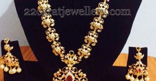 1 Gram Gold CZ Pretty Long Chain - Jewellery Designs