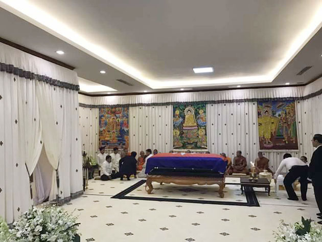 Arrivée de la dépouille de Samdech Vibol Panha Sok à Phnom Penh