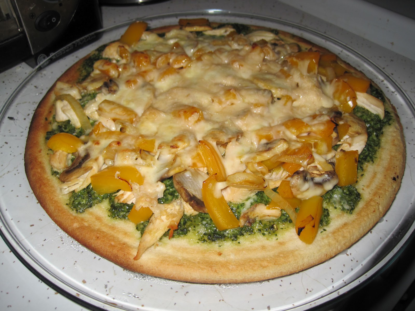 ..Tasty Beginnings.. Chicken Pesto Pizza My 100th Post!!!