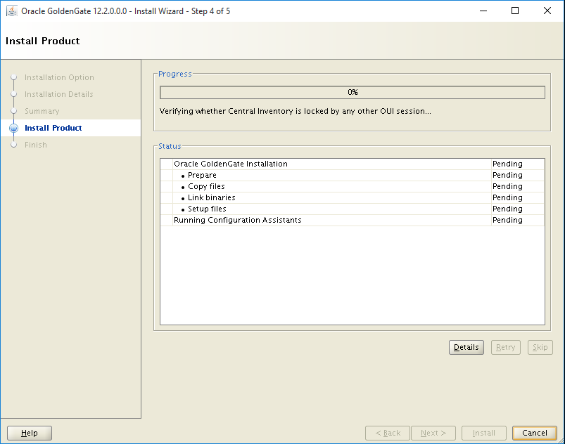Oracle 12c Goldengate install steps