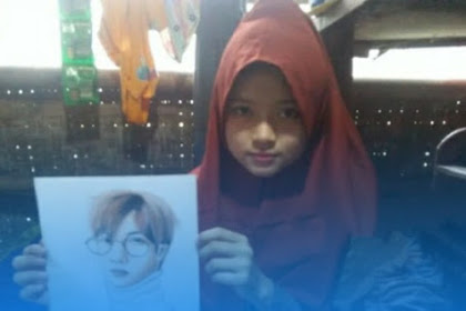 Putus Sekolah karena Biaya, Seorang Gadis di Sukabumi Pandai Gambar Sketsa Wajah