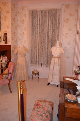 1906 wedding gown in Brides room Photo by Trisha Field