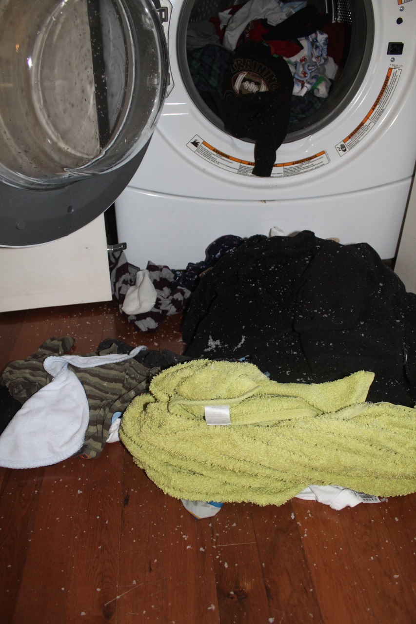 Confessions of a Mom. disposable diaper + washing machine does NOT