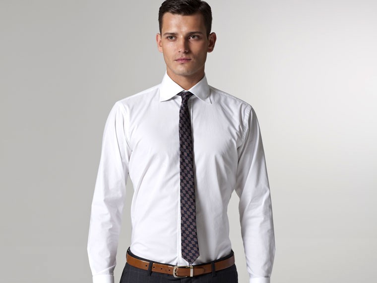 The Business Man: The classic white, tailored shirt with a skinny tie ...