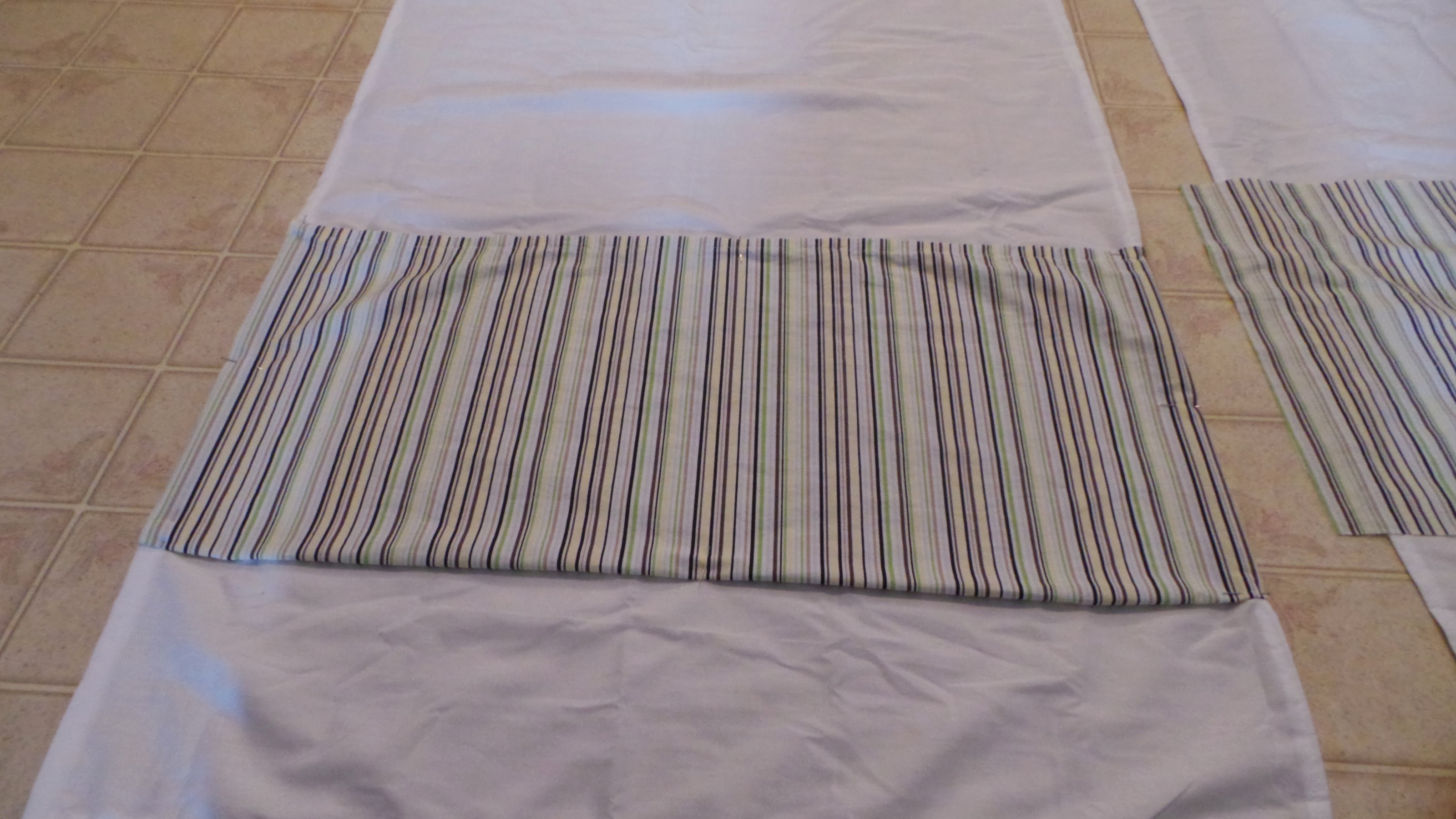 Sisters at a Distance DIY Curtains from A Flat Sheet