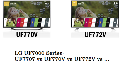 Difference LG 7000 series 2015: UF7700 vs UF7600 - LED TV USA