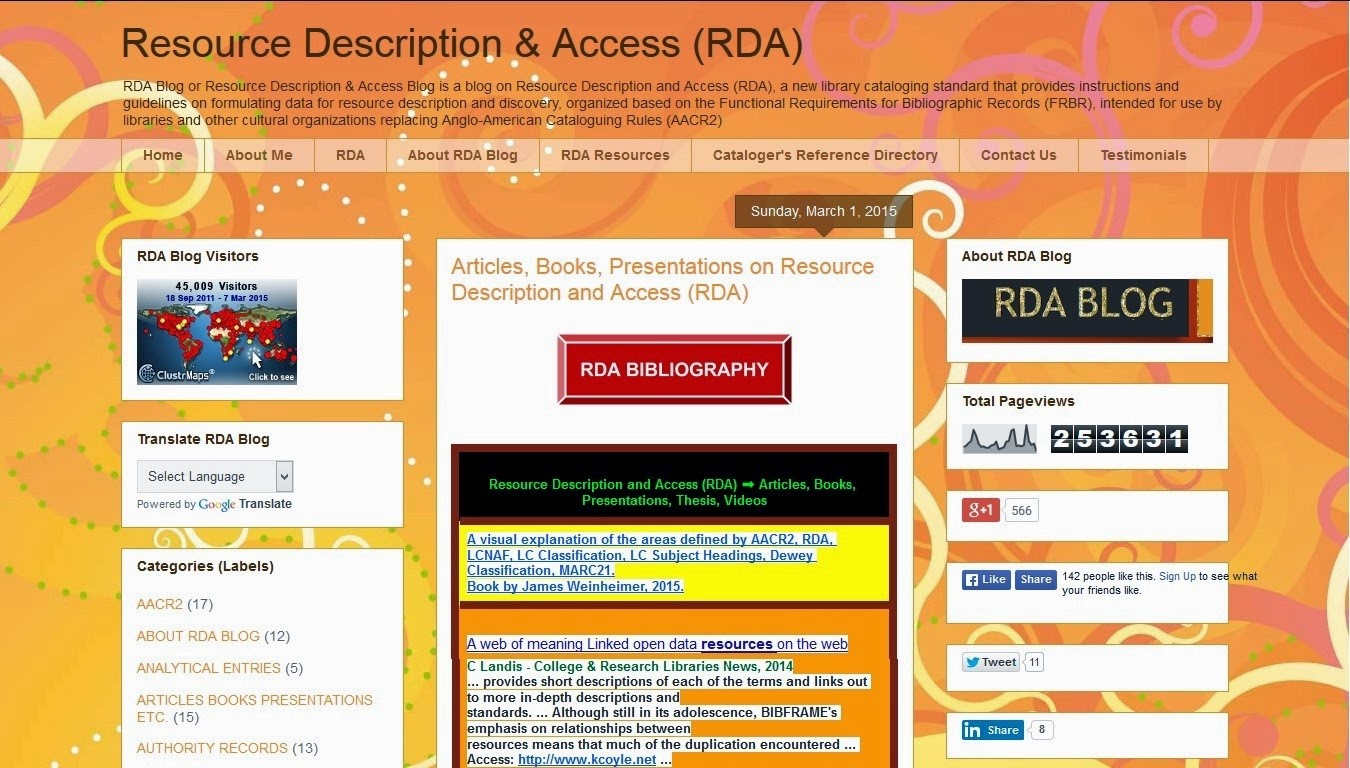 Resource Description and Access (RDA)