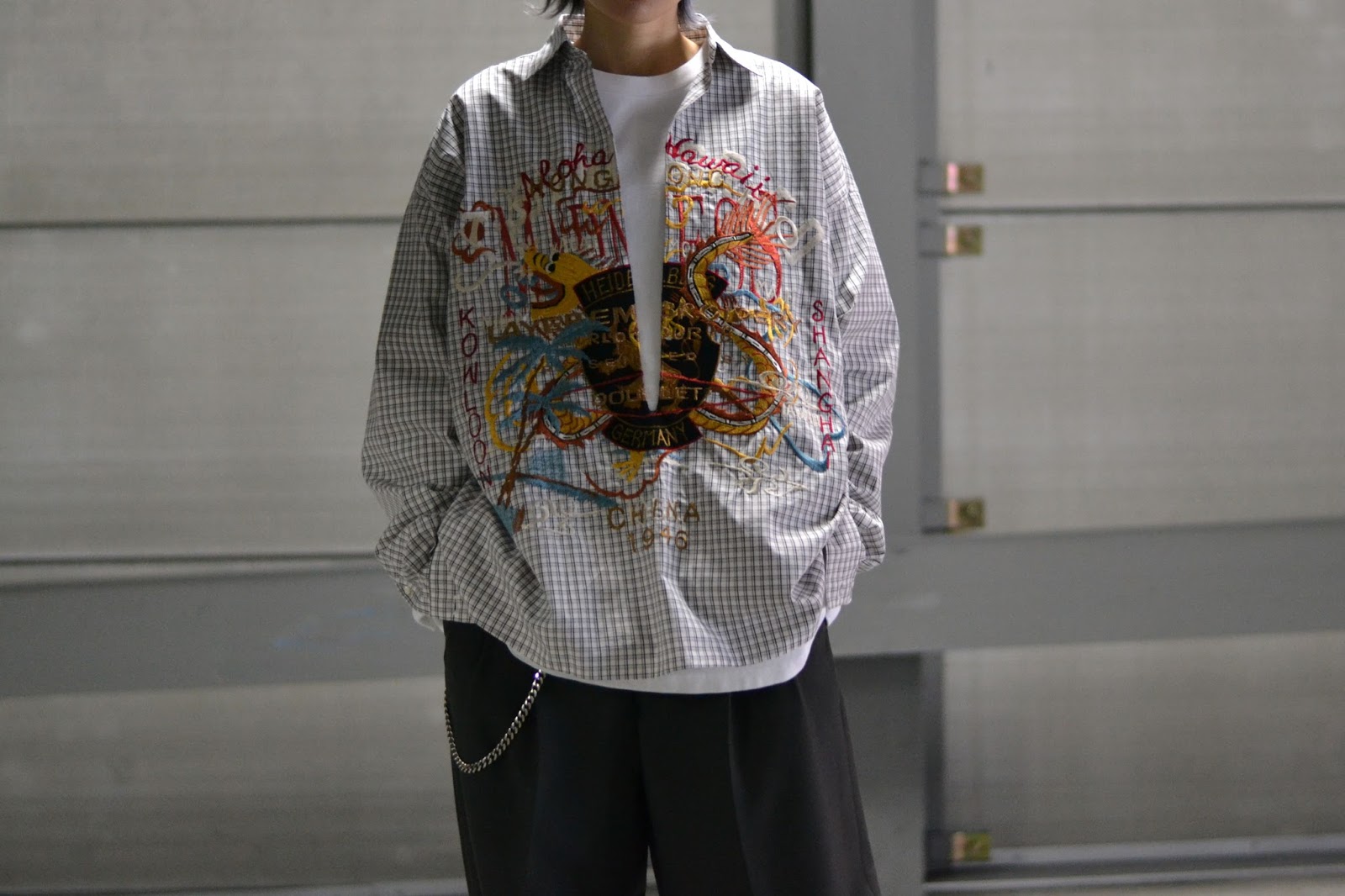doublet / ダブレット「CHAOS EMBROIDERY SKIPPER SHIRT CHECK 