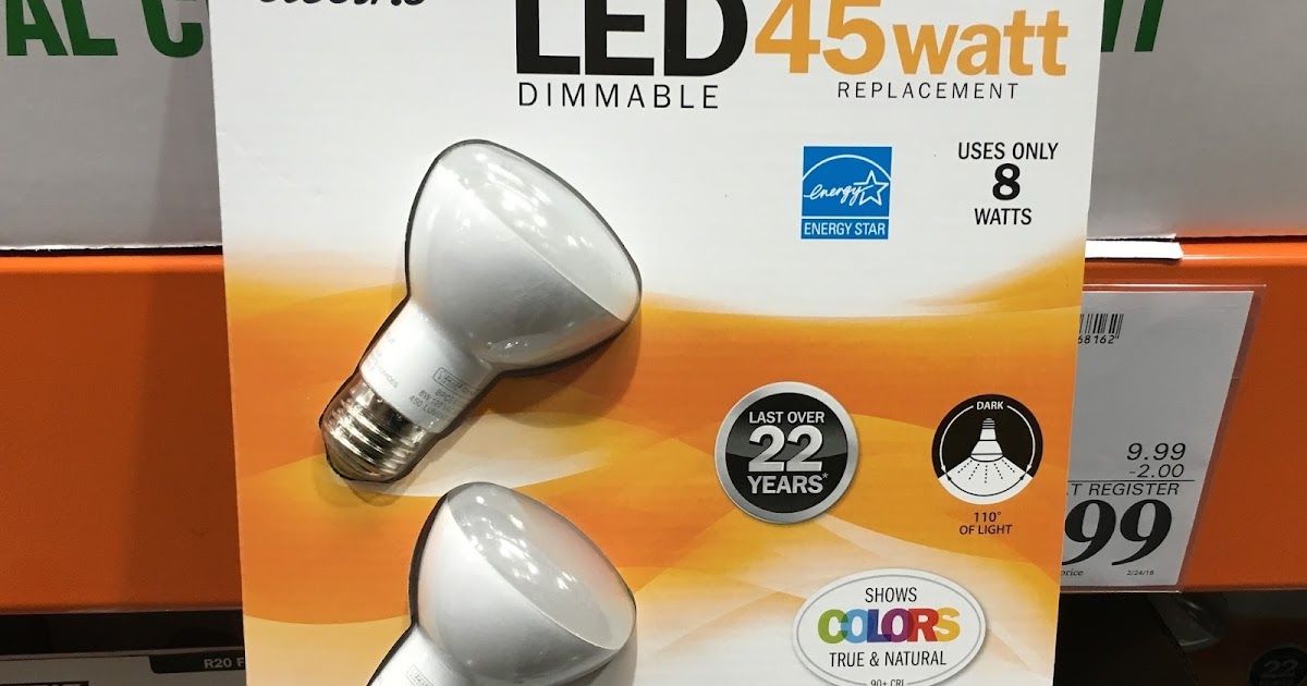 Feit Electric R20 Flood 45watt LED Light Bulb (2 pack) Costco Weekender