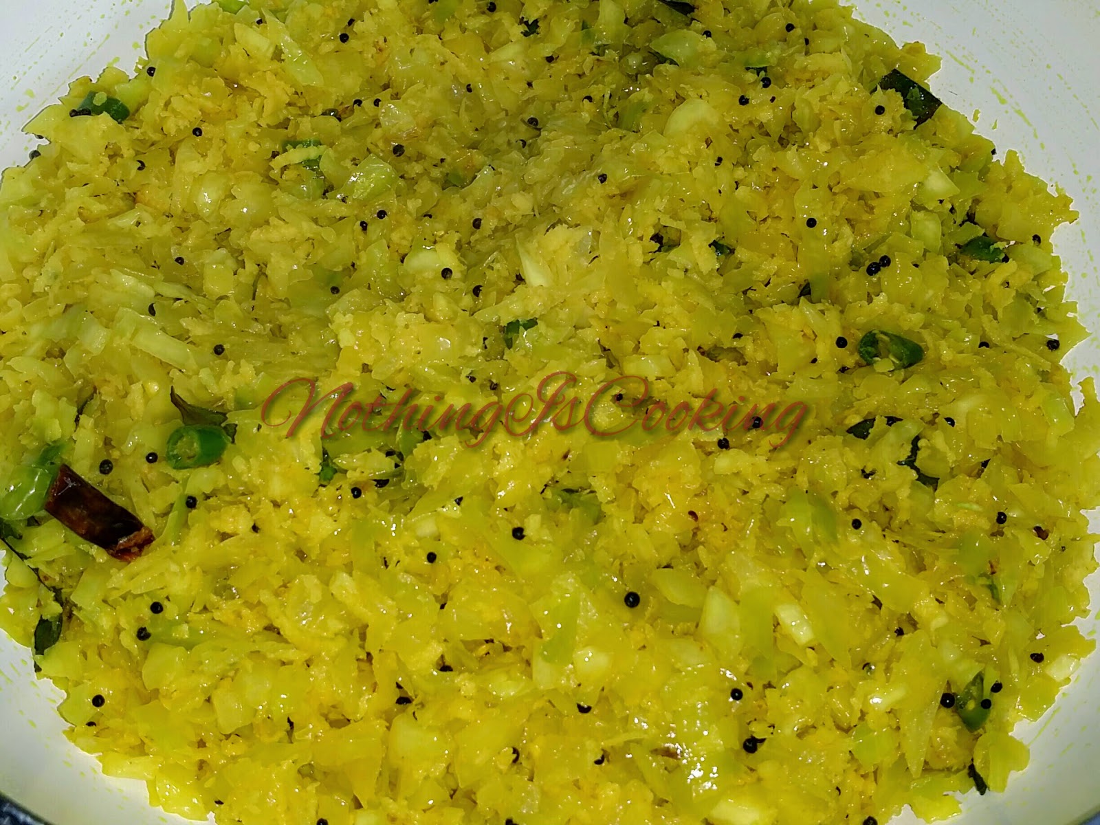 Sadya Special Cabbage Upperi / Cabbage Thoran