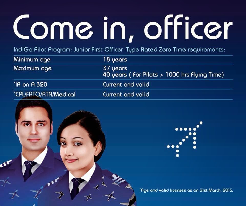 Fly Gosh Indigo Pilot Recruitment Junior First Officer