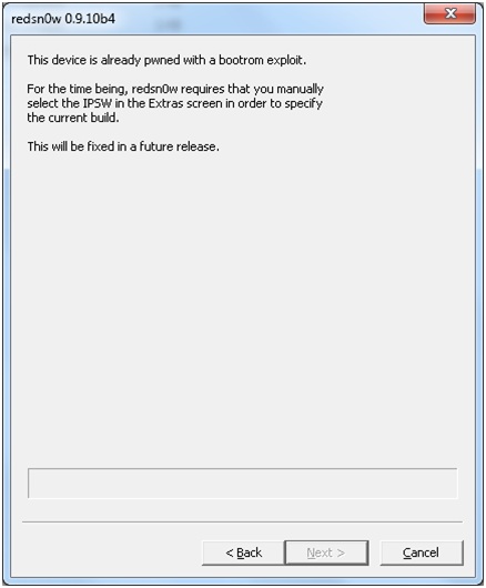 manually specify ipsw Redsn0w jailbreak.