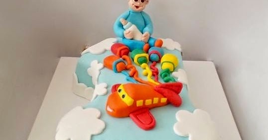 Renkli Tatlar Hayata Tat Katar Uçak Konseptli Bir Yaş Pasta.