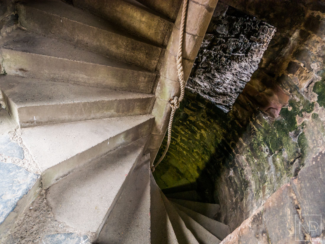 Spiral stone staircase