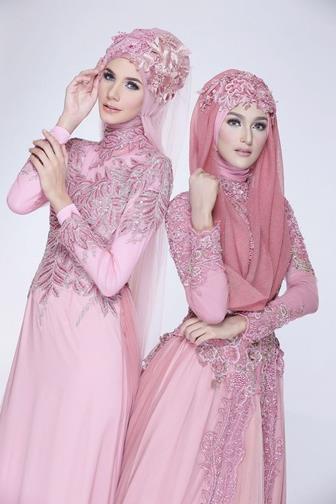 Contoh Model Baju Gamis Brokat Kombinasi Sifon Modis Dan Elegan