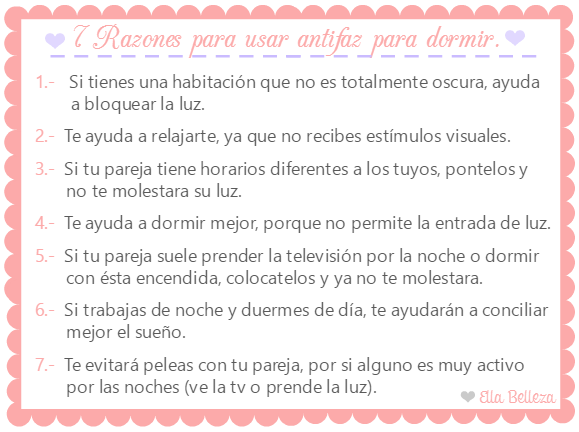 7 razones para usar antifaz para dormir