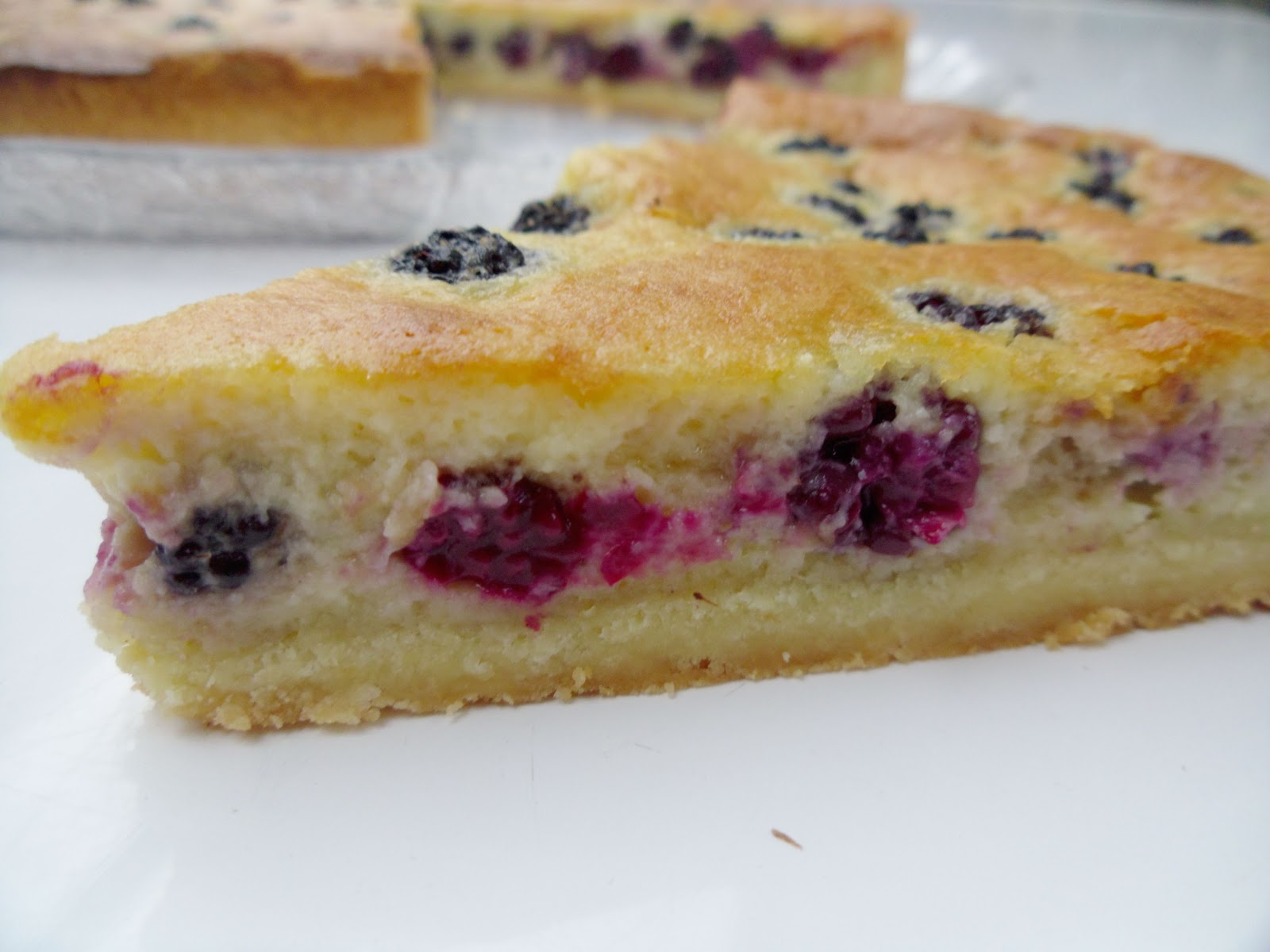 Gourmande ou passionnée...: Tarte aux mûres, crème mascarpone à l'amande