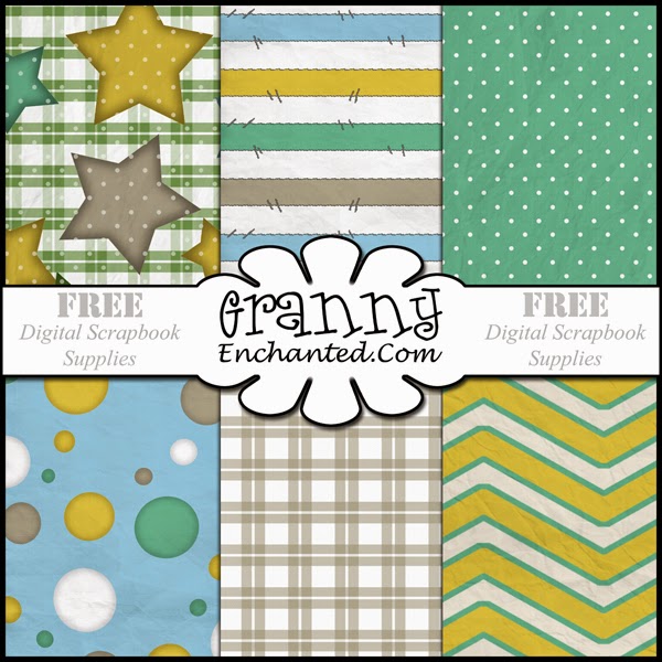 GRANNY ENCHANTED'S BLOG Free Digital Scrapbook Paper Pack More Boy