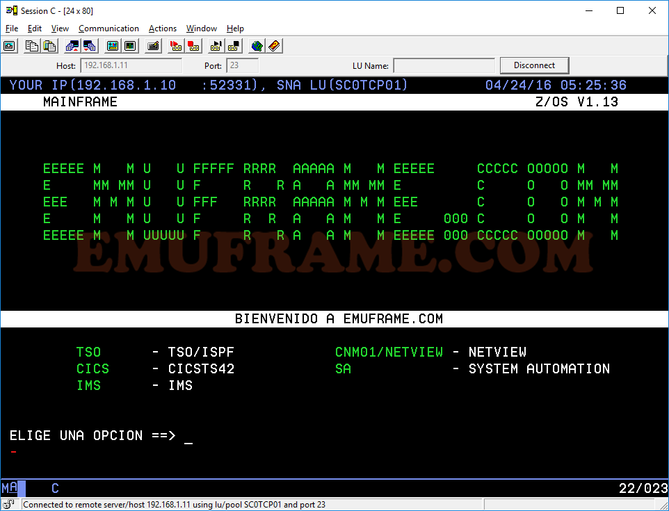 Configurando TCPIP no zOS Hercules & Mainframe