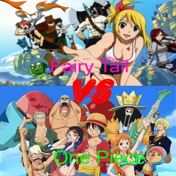 One piece vs fairy tail pengen tau anime