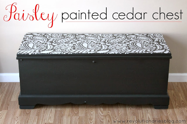 Before and After: Paisley Painted Cedar Chest