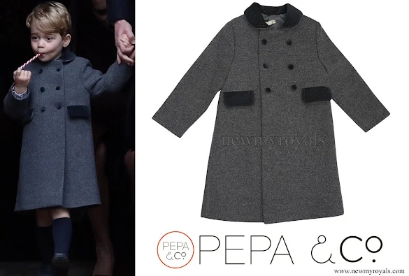 Prince George wore PEPA and CO Classic wool coat