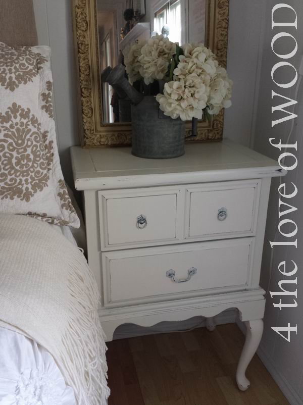 4 the love of wood SHABBY CHIC TALL BEDSIDE TABLES painted with