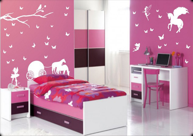 дизайн спальни для девочки в розовых тонах фото