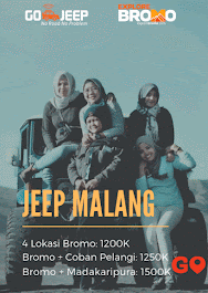 daftar harga sewa jeep bromo dari Malang dan Tumpang